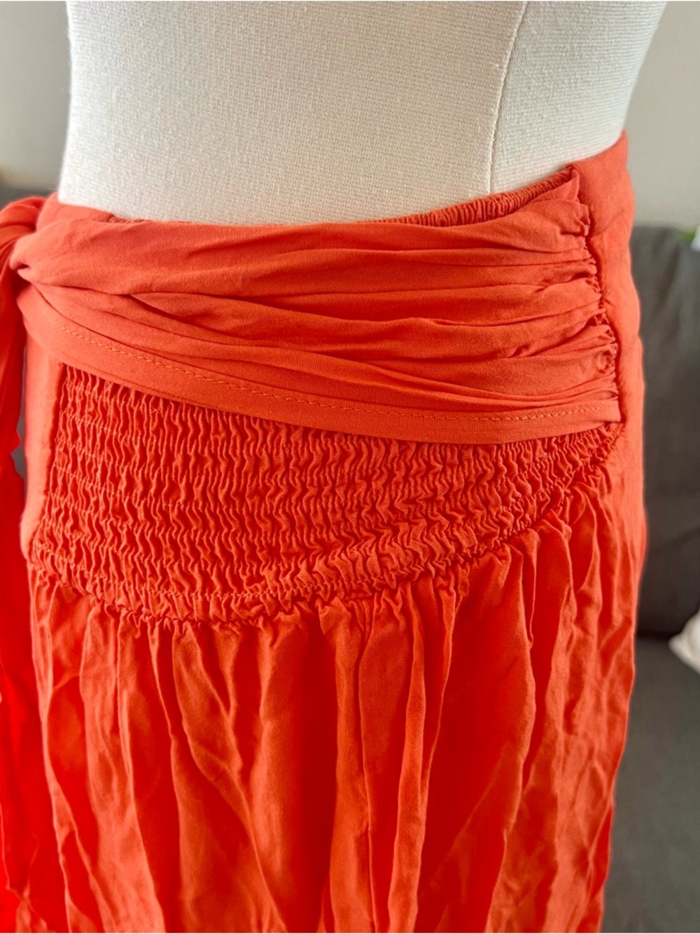 Boho Orange Wide Leg Pants - Picture 4 of 8